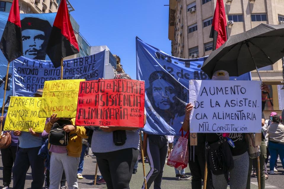 Anti-hunger demonstration in Buenos Aires