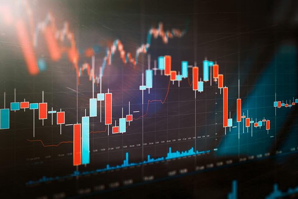 Stock market trading graph